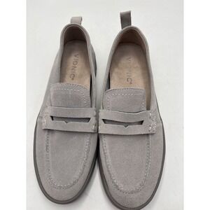 NEW‎ VIONIC Womens Sz 6.5 Uptown Loafer Light Gray Suede Leather MSRP$120